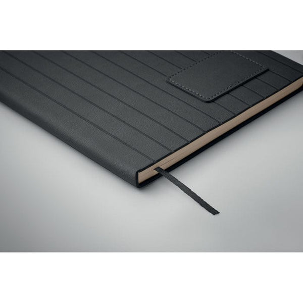 Notebook A5 in PU fumé - personalizzabile con logo