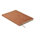 Notebook A5 in PU fumé Marrone - personalizzabile con logo