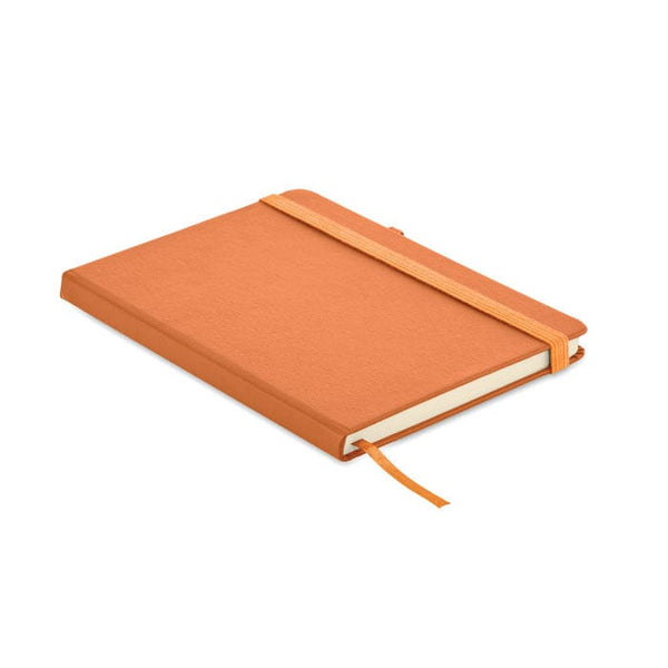Notebook A5 in PU riciclato Arancio - personalizzabile con logo