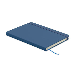 Notebook A5 in PU riciclato Blu - personalizzabile con logo