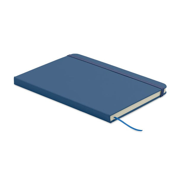 Notebook A5 in PU riciclato Blu - personalizzabile con logo