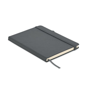 Notebook A5 in PU riciclato grigio - personalizzabile con logo