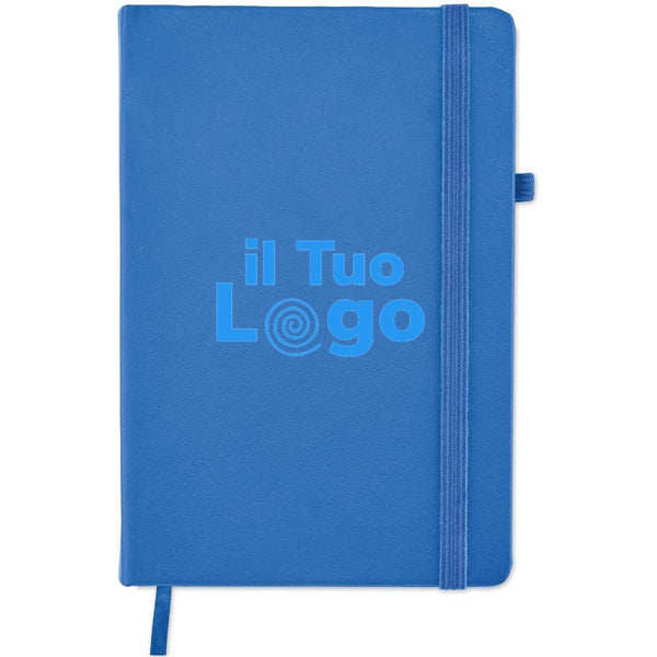 Notebook A5 in PU riciclato - personalizzabile con logo