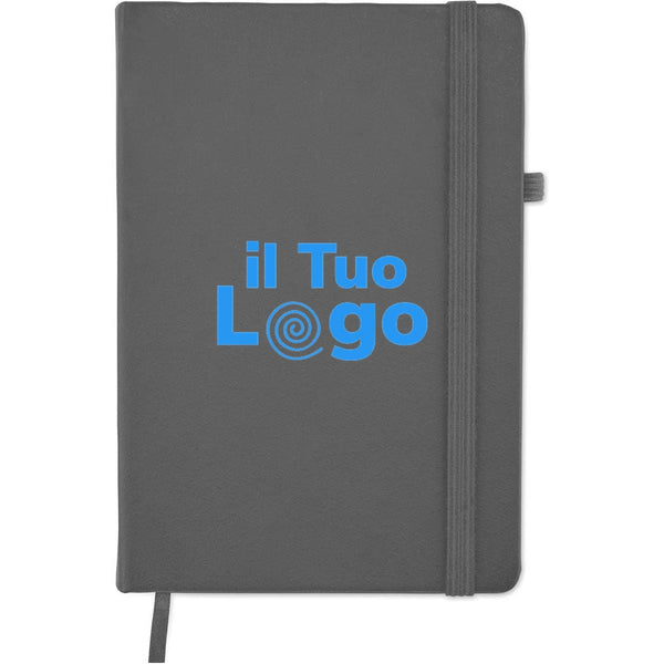 Notebook A5 in PU riciclato - personalizzabile con logo