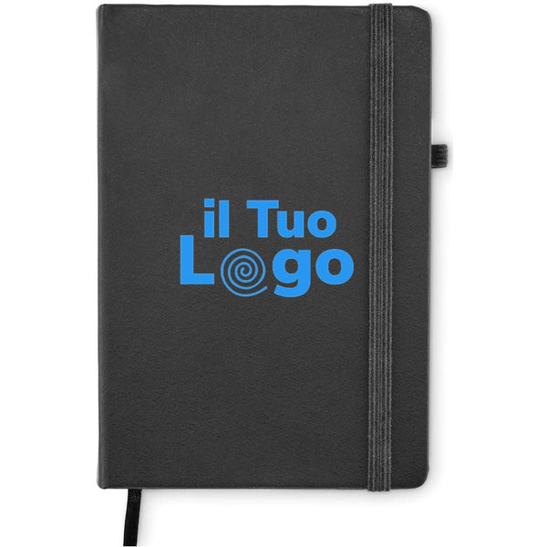 Notebook A5 in PU riciclato - personalizzabile con logo