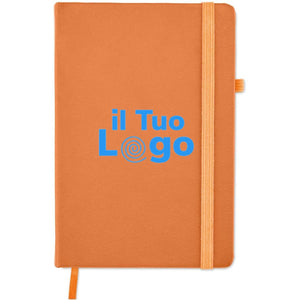 Notebook A5 in PU riciclato - personalizzabile con logo