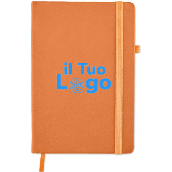 Notebook A5 in PU riciclato - personalizzabile con logo