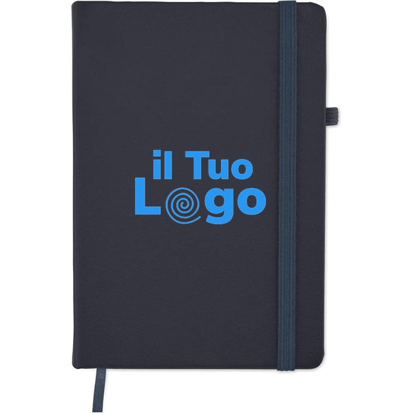 Notebook A5 in PU riciclato - personalizzabile con logo