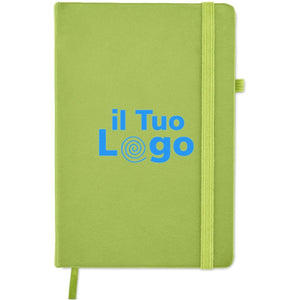 Notebook A5 in PU riciclato - personalizzabile con logo