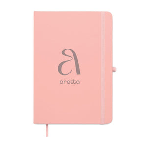 Notebook A5 in PU riciclato - personalizzabile con logo