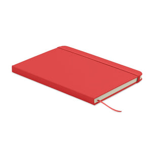 Notebook A5 in PU riciclato Rosso - personalizzabile con logo