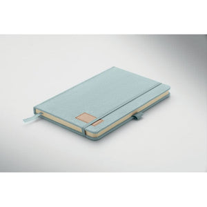 Notebook A5 in velluto a coste RPET - personalizzabile con logo