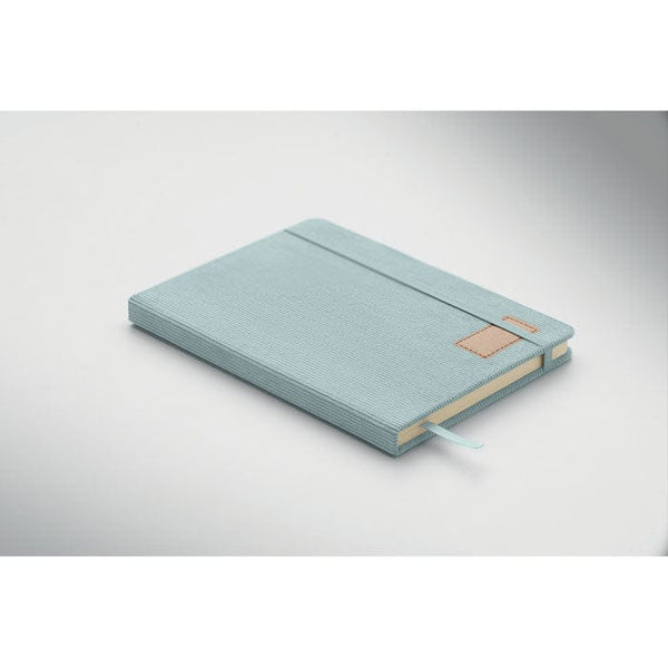 Notebook A5 in velluto a coste RPET - personalizzabile con logo