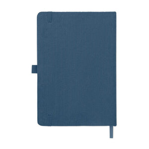 Notebook A5 in velluto a coste RPET - personalizzabile con logo