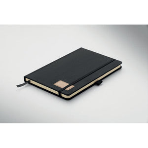 Notebook A5 in velluto a coste RPET - personalizzabile con logo