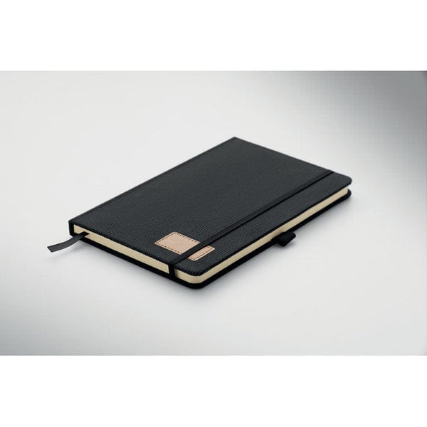 Notebook A5 in velluto a coste RPET - personalizzabile con logo