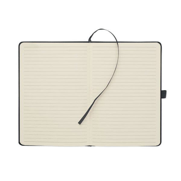 Notebook A5 in velluto a coste RPET - personalizzabile con logo