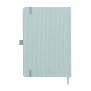 Notebook A5 in velluto a coste RPET - personalizzabile con logo
