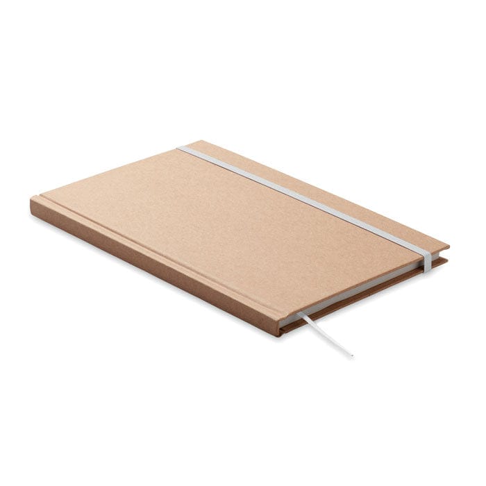 Notebook A5 made in UE riciclato bianco - personalizzabile con logo