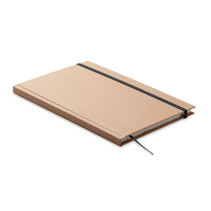 Notebook A5 made in UE riciclato Nero - personalizzabile con logo