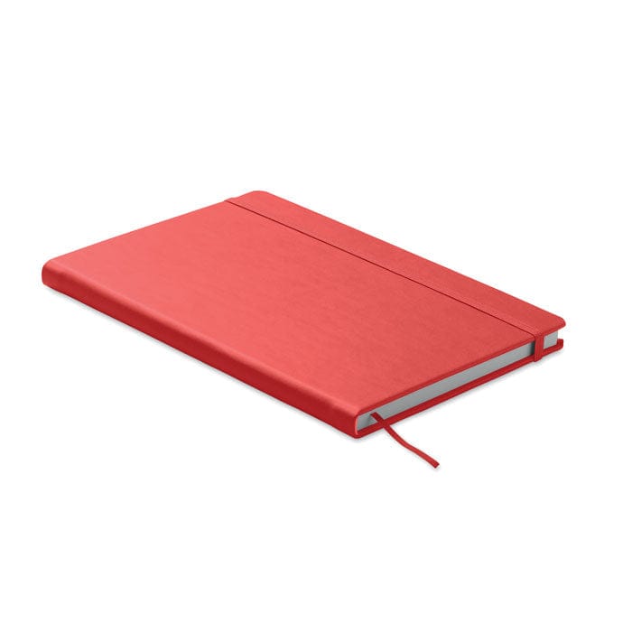 Notebook A5 prodotto UE rosso - personalizzabile con logo