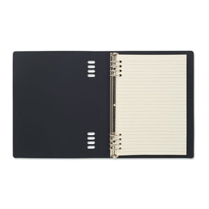 Notebook A5 ricaricabile in PU Nero - personalizzabile con logo