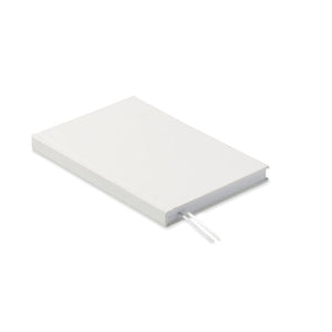 Notebook A5 riciclato Bianco - personalizzabile con logo