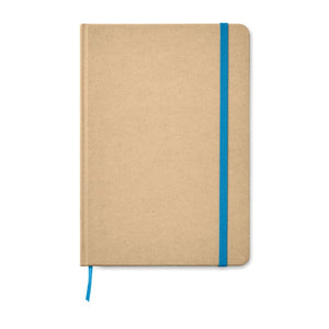 Notebook A5 riciclato natural blu - personalizzabile con logo