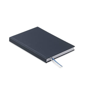 Notebook A5 riciclato blu navy - personalizzabile con logo