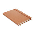 Notebook A5 riciclato rigido marrone - personalizzabile con logo