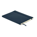 Notebook A5 riciclato morbido blu navy - personalizzabile con logo