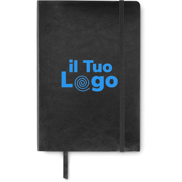 Notebook A5 riciclato morbido - personalizzabile con logo