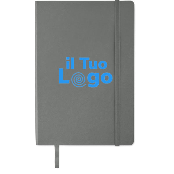 Notebook A5 riciclato morbido - personalizzabile con logo