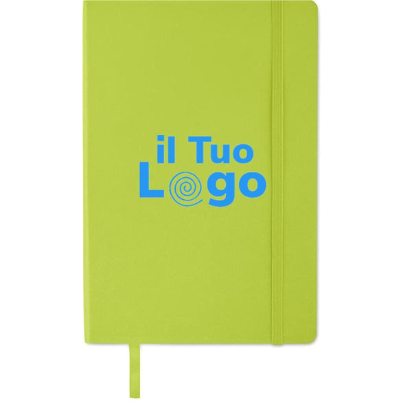 Notebook A5 riciclato morbido - personalizzabile con logo