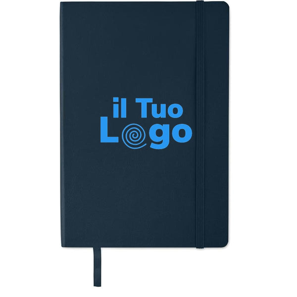 Notebook A5 riciclato morbido - personalizzabile con logo