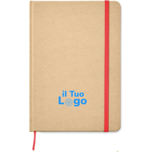 Notebook A5 riciclato natural - personalizzabile con logo