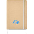 Notebook A5 riciclato natural - personalizzabile con logo