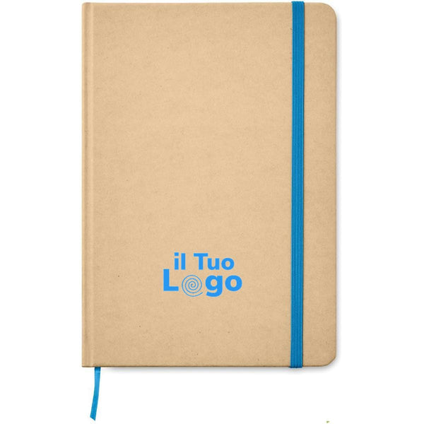 Notebook A5 riciclato natural - personalizzabile con logo