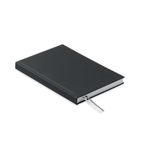 Notebook A5 riciclato Nero - personalizzabile con logo