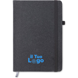 Notebook A5 riciclato rigido - personalizzabile con logo