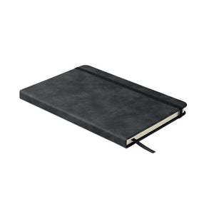 Notebook A5 smokey PU Nero - personalizzabile con logo