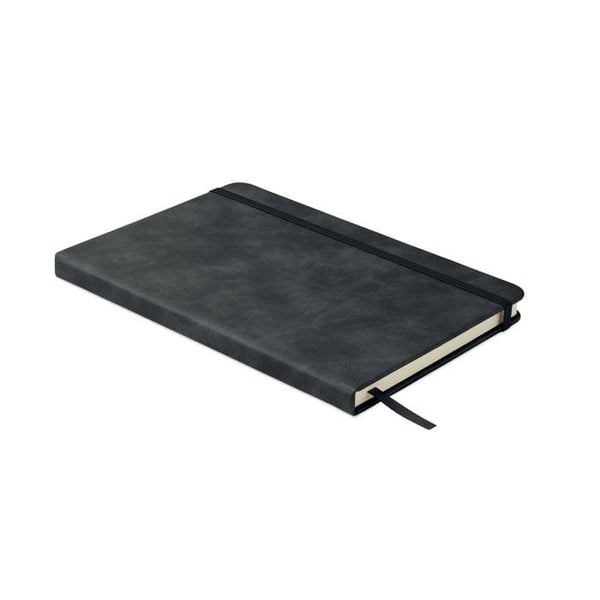 Notebook A5 smokey PU Nero - personalizzabile con logo
