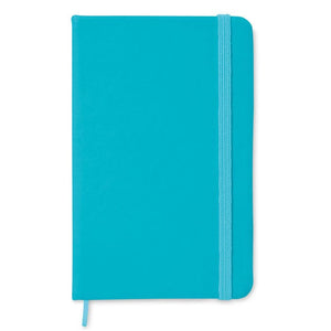 Notebook A6 a righe azzurro - personalizzabile con logo