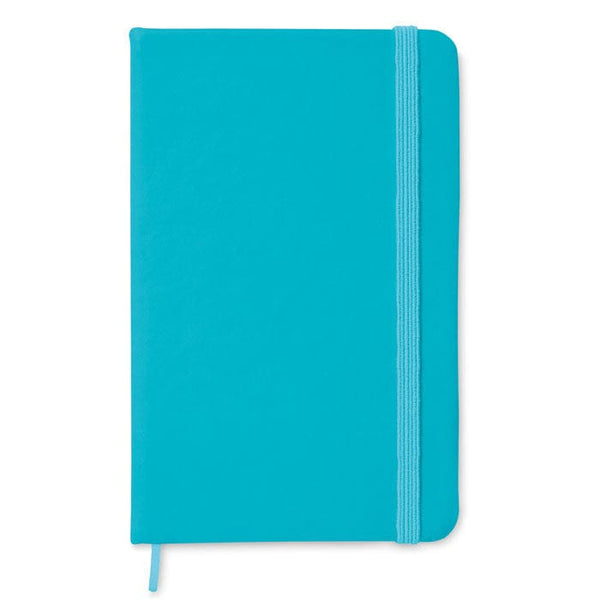 Notebook A6 a righe azzurro - personalizzabile con logo