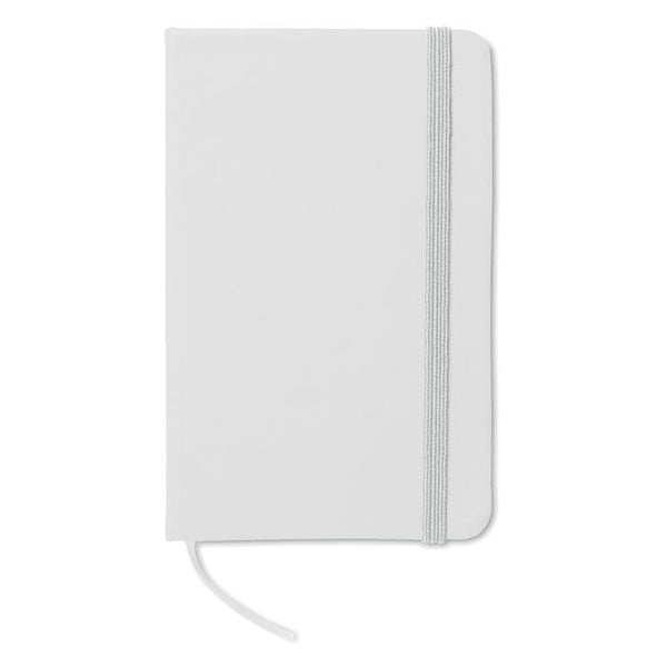 Notebook A6 a righe bianco - personalizzabile con logo
