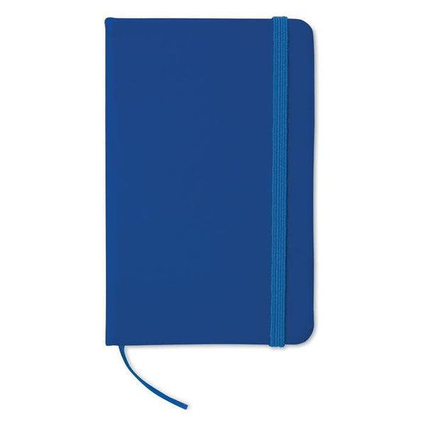 Notebook A6 a righe blu - personalizzabile con logo