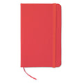 Notebook A6 a righe rosso - personalizzabile con logo