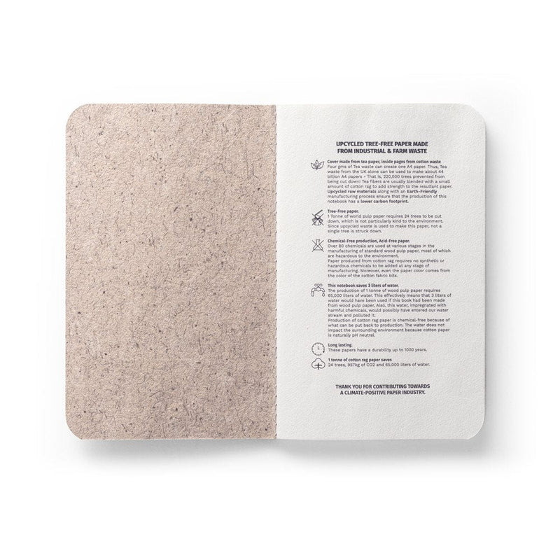 Notebook A6 Foglie di tè - personalizzabile con logo
