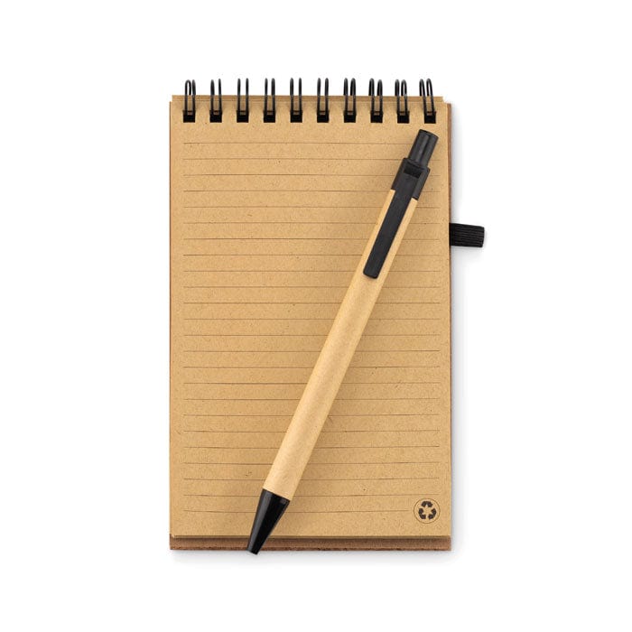 Notebook A6 in sughero c/penna Nero - personalizzabile con logo