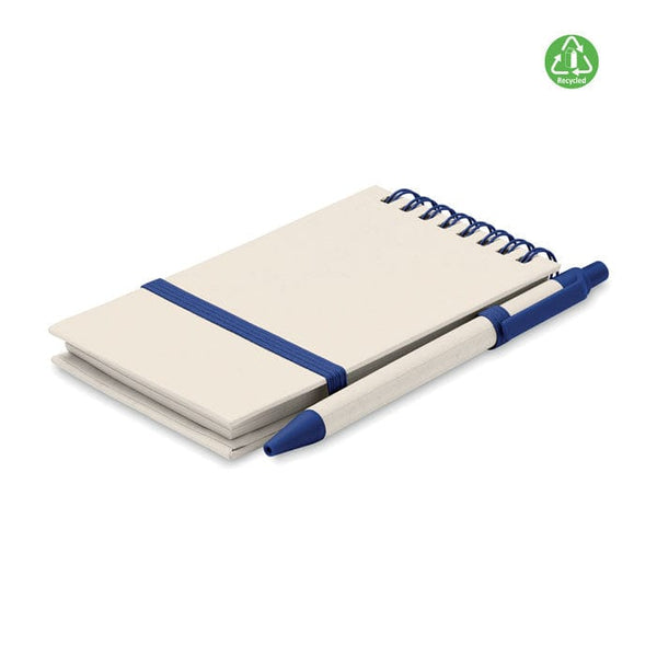 Notebook A6 Recycled Milk blu - personalizzabile con logo